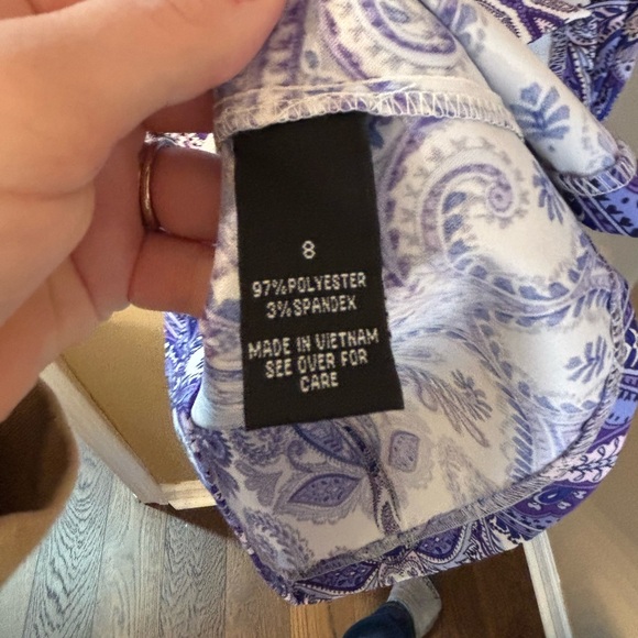 Alyx Purple white Paisley women’s dress 8 - Picture 5 of 9